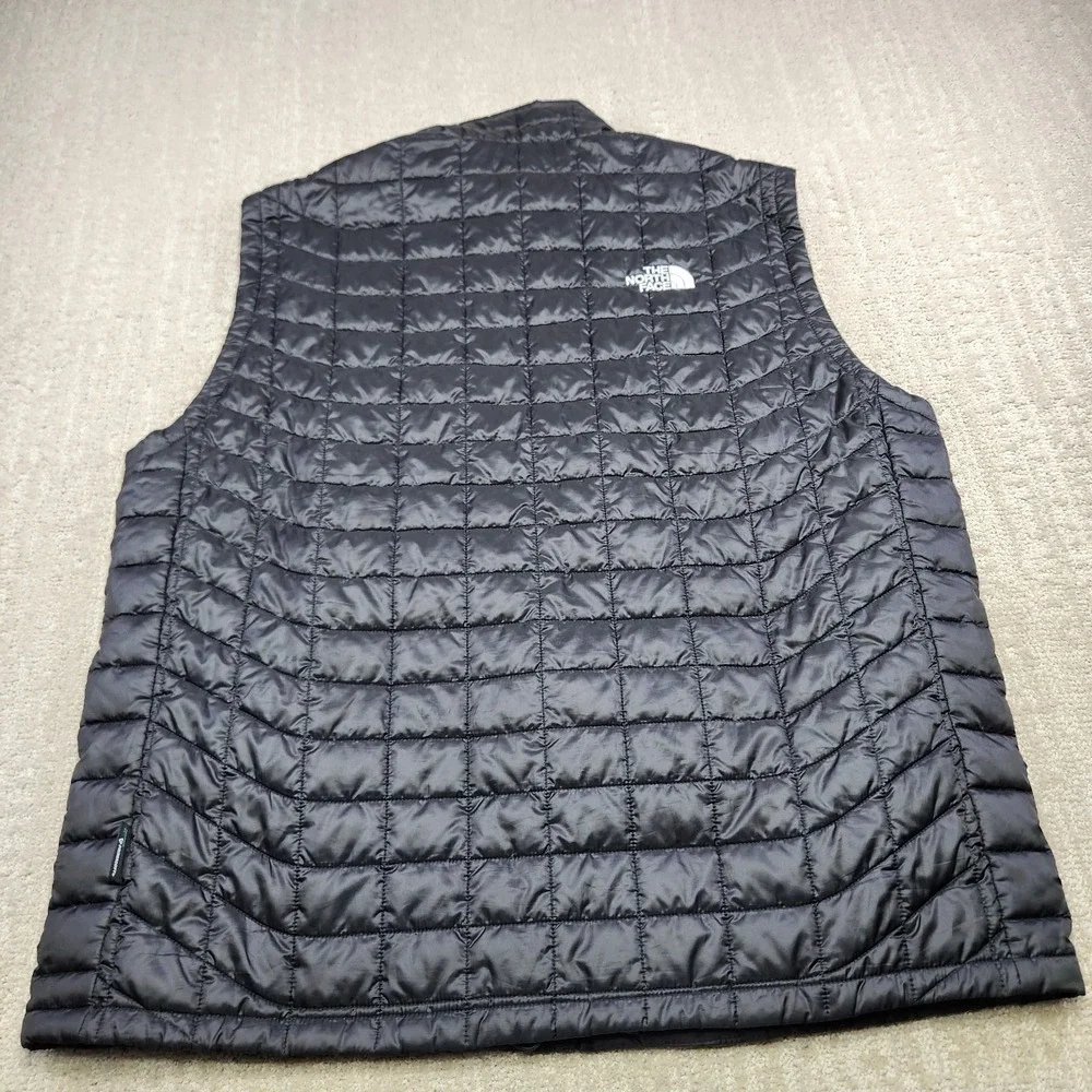 The North Face Puffer Vest Men XL Thermoball Primaloft Black Full Zip